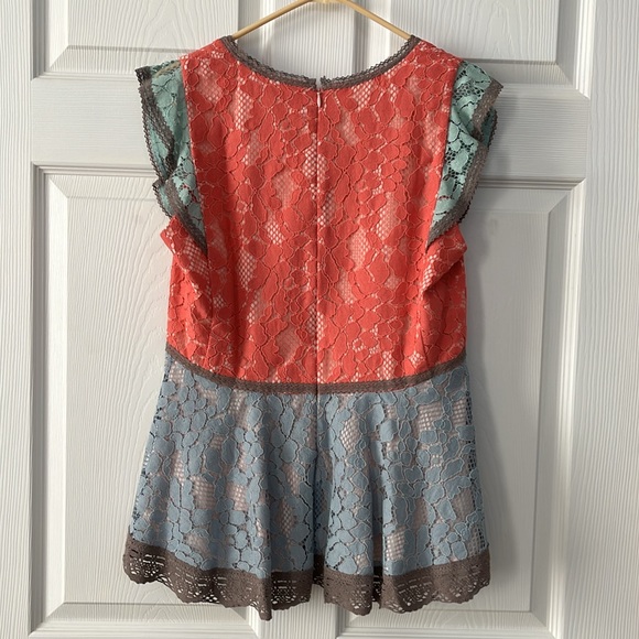 Sundance Vintage Days Lace Peplum Top - Picture 2 of 9